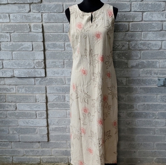 Liz Claiborne Dress Womens Size 6 Silk Maxi Floral Sleeveless - Picture 1 of 10